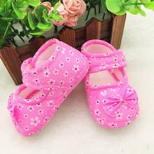 LONSANT Baby Shoes 2017 Kids Baby Bowknot Printing Cloth Shoes Newborn Cute Shoes First Walker Dropshipping Wholesale 2024 - buy cheap