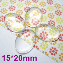 100pcs/lot, Good Quality 15X20mm Dome Oval Transparent Clear Magnifying Glass Cabochon 400Pcs/bag 2024 - buy cheap