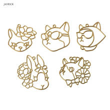 5Pcs Cartoon Rabbit Cat Frame Pendant Open Bezel Setting UV Resin DIY Jewelry 2024 - buy cheap