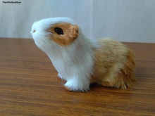 Imitação de hamster rígido, 14x6x8cm, adereço de polietileno & furs, branco, amarelo, decoração, presente, s1622 2024 - compre barato