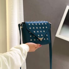 BENVICHED 2022 fashion new style spring summer rivets small square bags women single shoulder bag Inclined shoulder bag c148 2024 - buy cheap