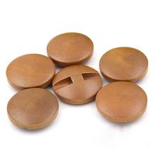 Exquisite natural brown boxwood round coat Twisted buckle button 18 mm/20 mm/23 mm/25 mm/28 mm 100 pcs/lot 2024 - buy cheap