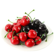 050 Simulated cherry cheli plastic fake cherry jujube red cheli false cherry props 5.5*2.7cm 2024 - buy cheap