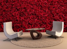 Custom Size 3D Photo Mural Hot Rose Removable Wall Papers Self-adhesive Vinyl Wall Sticker Art Home Decor Mural 2024 - buy cheap