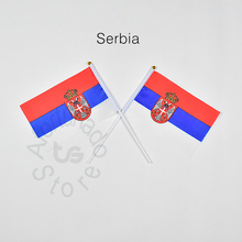 Serbia 14*21cm  flag Banner  hand waving National flag Home Decoration flag banner 2024 - buy cheap
