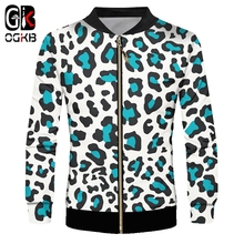 OGKB Coat Hombre Hot Full Fit Slim 3D Zipper Jackets Print Blue Leopard Streetwear Oversized Habiliment Unisex Autumn Tracksuits 2024 - buy cheap