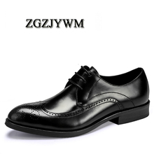 Sapatos de couro legítimo preto/vermelho/café estampados com renda, estilo casual, respirável, novo, sapato para casamento 2024 - compre barato