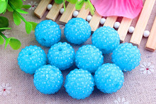 Kwoi vita Jelly  Aqua  Clear  Resin Rhinestone Ball  beads  Wholesales  AAA Quality 20mm Chunky 100pcs/lotfor Kids Girl  Jewelry 2024 - buy cheap