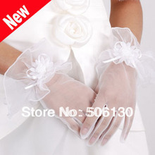 5pc/ lot Short flower lace white finger girl lady princess bridesmaid dancing performance party gloves   wholesale 2024 - buy cheap