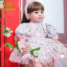 Boneca bebê reborn, 60cm, brinquedo para crianças, meninas, 24 polegadas, princesa, bebês, vinil, presente, boneca infantil 2024 - compre barato