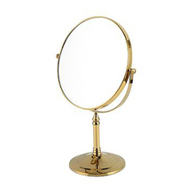 Bath Mirrors 8 Inch Round Wall Mirror Table Magnifying Mirrors Makeup Cosmetic Golden Double Side Brass Mirror for Bathroom 728K 2024 - buy cheap