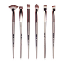 6 unids/set brochas maquillaje Pro Set sombra de ojos mezcla delineador de ojos pestañas cejas brocha base para maquillaje brochas maquillaje 2024 - compra barato