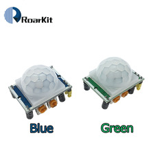 Módulo Detector de Sensor de movimiento para arduino, HC-SR501 verde, IR piroeléctrico, PIR 2024 - compra barato