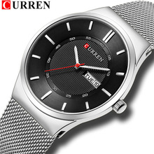 Curren relógio de pulso impermeável e luxuoso masculino, relógio de quartzo com data para homens 8311 2024 - compre barato