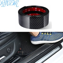 Car Stickers Carbon Fiber Rubber Styling Door Sill Protector Goods For Peugeot 206 207 208 307 308 408 508 2008 3008 4008 5008 2024 - buy cheap