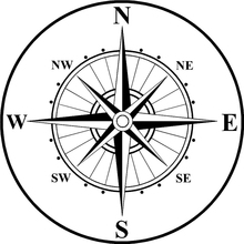 15cm*15cm NSWE Originality Nautical Rose Compass Waterproof Vinyl Decal Car Sticker S6-3520 2024 - buy cheap