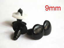 free shipping!!! 200pcs x 9mm black flat Plastic Saety Eyes for  Amigurumi or Plush toy 2024 - buy cheap