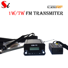 CZERF 7W Broadcast radio station CZE-7C stereo PLL FM transmitter  + GP1 antenna + Power supply Kit 2024 - buy cheap