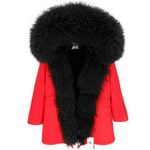 2021 new Fashion Women's mongolia sheep fur Hooded Coat Outwear Winter Jacket Luxurious lamb fur parka 2024 - buy cheap