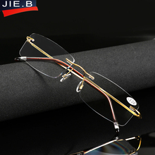 Anti-blue Ray Rimless Titanium Alloy Reading Glasses Men Old Women Eyeglasses Presbyopic Hyperopia Frameless Eyewear+1.0+1.5+2.0 2024 - buy cheap