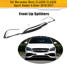 Top Carbon fiber Car Front Lip Spoiler Protector for Mercedes-Benz CLA Class C117 CLA200 CLA250 Sport Sedan 4 Door 2016-2017 2024 - buy cheap