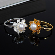 Natural freshwater pearls 925 sterling silver rings beautiful 3D blossoming of Chrysanthemum rings for women fashion jewelry 2024 - buy cheap
