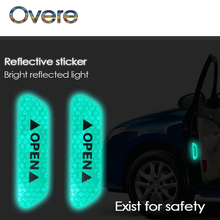 Ohere-Cinta de advertencia de seguridad para puerta de coche, pegatinas reflectantes para Renault Megane 3, Duster, Captur, Chevrolet, Cruze, Aveo, 1 Juego 2024 - compra barato