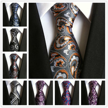 8cm Men Woven Neck Tie Fashion Paisley Floral Ties for Wedding Party 2024 - buy cheap