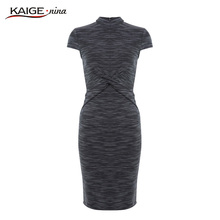 KaigeNina-vestido de raso de rayas para mujer, ropa de moda de gran oferta, con lazo Natural, hasta la rodilla, 1148 2024 - compra barato