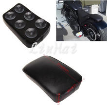 Черное заднее сиденье для мотоцикла, 6 сидений на присоске, подходит для Harley Dyna Sportster Softail Touring 2024 - купить недорого