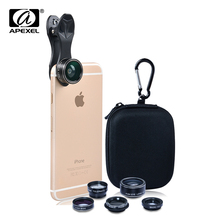 Apexel-lente óptica 198 ojo de pez 150 gran angular y 15x Macro, filtro Tele CPL, lente de Clip para cámara de teléfono para iPhone, Xiaomi, Samsung DG5 2024 - compra barato