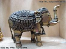 13 inch Chinese Palace Pure Copper Bronze Lucky Auspicious peace Elephant Statue 2024 - buy cheap