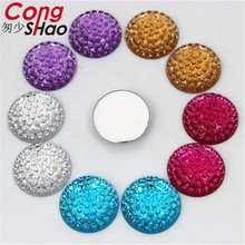 Cong shao 150 pçs 16mm redondo acrílico strass apliques plana volta pedras cristais para diy roupas artesanato acessórios cs116 2024 - compre barato