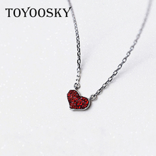 Trendy Women Love Heart AAA Cubic Zirconia Necklaces Choker 2020 Fashion Women 925 Sterling Silver Necklaces Pendants 2024 - buy cheap