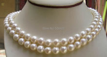Collar de perlas naturales AAA, 2 filas, 8-9, envío gratis 2024 - compra barato