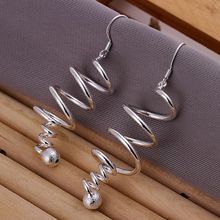 Pendientes pendientes Chapado en plata joyería de moda de plata joyería de rotación de las mujeres al por mayor envío gratis qqwu LE215 2024 - compra barato