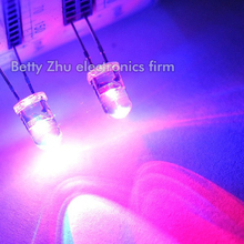50 unids/lote de diodos emisores de luz LED redondos de 5MM, flashes rojos y azules, doble flash común 2024 - compra barato