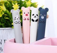 Bolígrafos de Gel borrables con forma de Panda, bolígrafos divertidos de 0,35mm, material escolar para niños (tt-3081), 2 unids/lote 2024 - compra barato