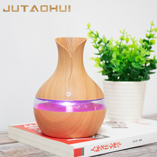 mini usb Air Humidifier Wood Grain Aroma Diffuse Desk Humidificador decoration Essential Oil Mist Maker LED Light for Home 2024 - buy cheap