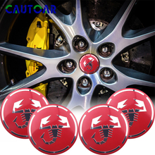 4 pcs/pcs 56mm scorpion emblema centro da roda do carro hub capa adesivo decalque para fiat 500 punto bravo stilo panda abarth 2024 - compre barato