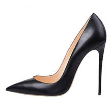Gorgeous Women Black Dress Pumps Slip-on Shallow Cut High Heel Pointed Toe Stylish Dress Shoes Stiletto Heels Women Shoes 2024 - buy cheap