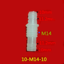 Conector de tubo 10-M14-10, accesorio de manguera, acoplador de plástico, 100 Uds. 2024 - compra barato