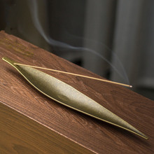 Quemador de incienso antiguo de cobre soporte de incienso aromaterapia adorno de horno Joss Stick Plate 2024 - compra barato