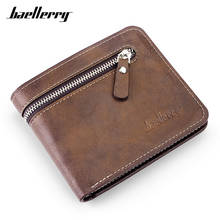 Baellerry Vintage Casual Men Short Wallets Cross Purse Zipper Poucht Coin Pocket Male Small Purses Wallet Card Holder Wholesale 2024 - buy cheap