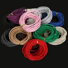 Round Braided PU Leather Cord Rope String Faux Leather Cord 3mm 5meters/lot for DIY fashion Jewelry Necklace Bracelet Craft 2024 - buy cheap