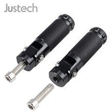 Justech One pair 8MM Folding Foot Pegs Footpegs Rear Pedals Aluminum Billet Motorcycle Universal Foot pegs 2024 - buy cheap