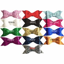 Hair Glitter Bows With Clips, bows hair clips,Hair clips grips 24pcs/lot  13 colors Free Shipping 2024 - buy cheap