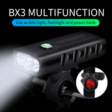 Luz frontal para bicicleta recargable con usb T6, iluminación para bici con 2x18650 de batería de litio integrada 2024 - compra barato