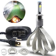 H4 LED Headlight Motorcycle Light Bulb 28W COB Chip LED Motorcycle Headlight AC/DC 9-18V Universal Motorbike Scooter Headlamp 2024 - купить недорого