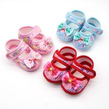 3 Styles Little Princess Canvas Baby Shoes Baby Girl Floral Print Soft-Soled Crib Shoes Flower insert prewalkers 2024 - buy cheap